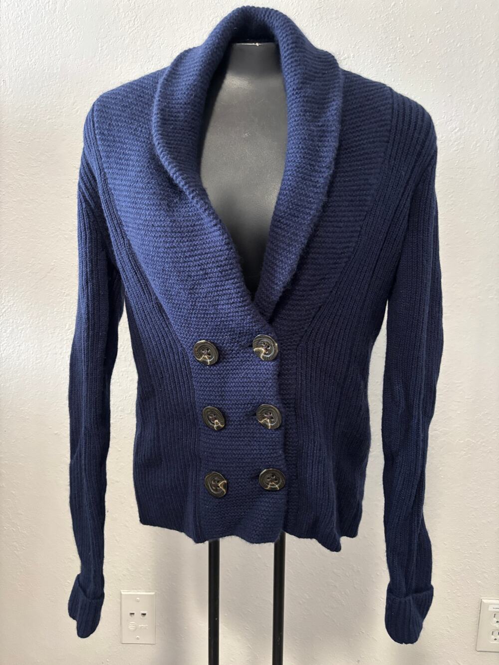 Martin + Osa Pure Cashmere Sweater Cardigan Women’s Size XS Blue